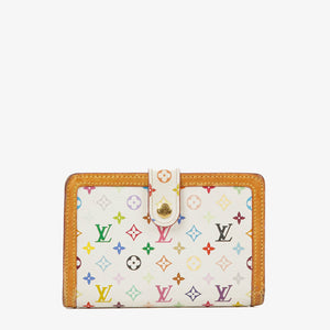 Louis Vuitton White Monogram Multicolor French Purse Wallet