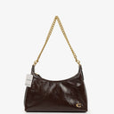 Coach Dark Brown/Maple Glossy Leather Juliet 25 Shoulder Bag