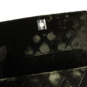 Chanel Velvet Quilted Flap Shoulder Bag Olive Green