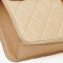 Chanel Classic Single Flap Bag Beige Quilted Lambskin With 24K Gold-Plated Hardware