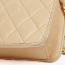 Chanel Classic Single Flap Bag Beige Quilted Lambskin With 24K Gold-Plated Hardware