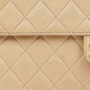 Chanel Classic Single Flap Bag Beige Quilted Lambskin With 24K Gold-Plated Hardware