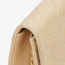 Chanel Classic Single Flap Bag Beige Quilted Lambskin With 24K Gold-Plated Hardware
