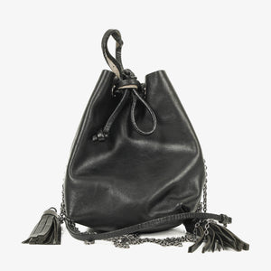 Miu Miu Mini Bucket Black Leather Shoulder Bag