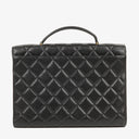 Chanel CC Maxi Logo Black Caviar Leather Briefcase