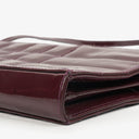 Chanel Burgundy Patent Leather Chocolate Bar East West Shoulder Bag