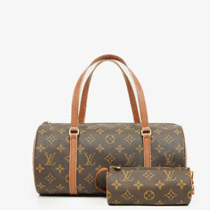 Louis Vuitton Papillon 30 Vintage Monogram Canvas Handbag With Mini Papillon Pochette