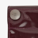Chanel Burgundy Patent Leather Chocolate Bar East West Shoulder Bag