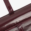 Chanel Burgundy Patent Leather Chocolate Bar East West Shoulder Bag