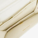 Chanel Mini Classic White Quilted Lambskin Full Flap Wallet On Chain WOC With 24K Gold-Plated Hardware