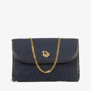 Dior Trotter Chain Navy Shoulder Bag