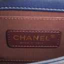 Chanel Marineblau gesteppter Lammleder mit Nieten Boy Brick Flap Tasche