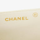 Chanel Mini Classic White Quilted Lambskin Full Flap Wallet On Chain WOC With 24K Gold-Plated Hardware