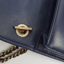 Chanel Marineblau gesteppter Lammleder mit Nieten Boy Brick Flap Tasche