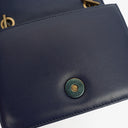 Chanel Marineblau gesteppter Lammleder mit Nieten Boy Brick Flap Tasche