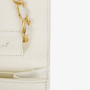 Chanel Mini Classic White Quilted Lambskin Full Flap Wallet On Chain WOC With 24K Gold-Plated Hardware
