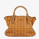 MCM Cognac Visetos Drawstring Tote Bag