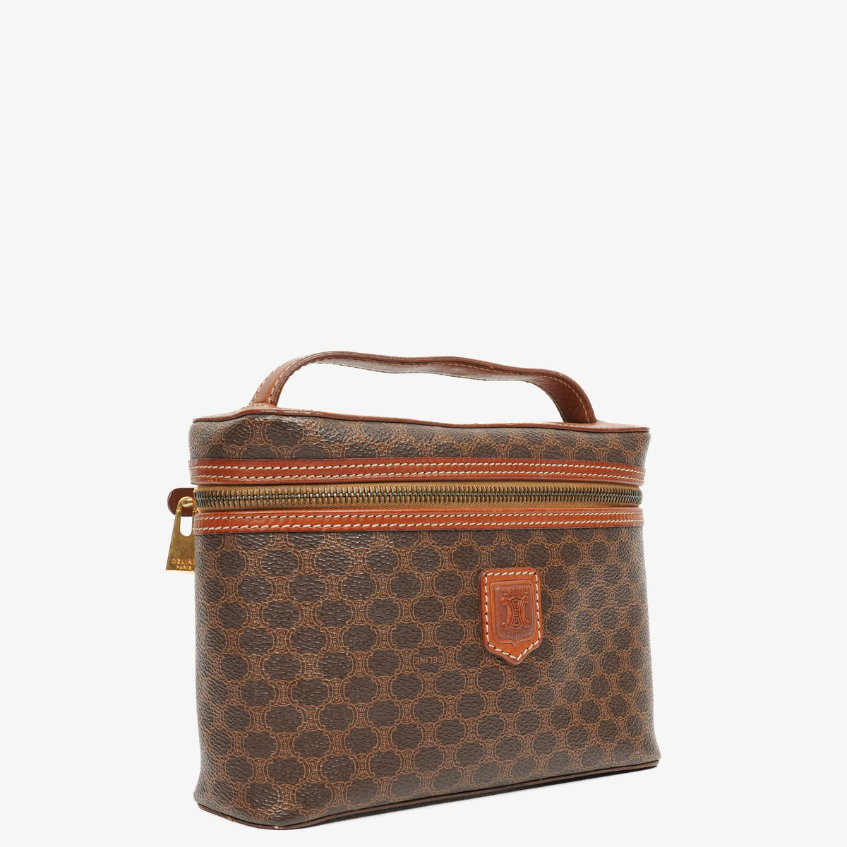 Celine Brown Macadam Vanity Handbag