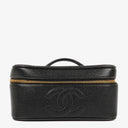 Chanel Black Caviar Leather Vanity Case