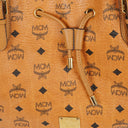 MCM Cognac Visetos Drawstring Tote Bag