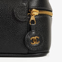 Chanel Black Caviar Leather Vanity Case