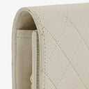 Chanel Mini Classic White Quilted Lambskin Full Flap Wallet On Chain WOC With 24K Gold-Plated Hardware