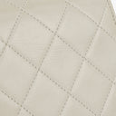 Chanel Mini Classic White Quilted Lambskin Full Flap Wallet On Chain WOC With 24K Gold-Plated Hardware