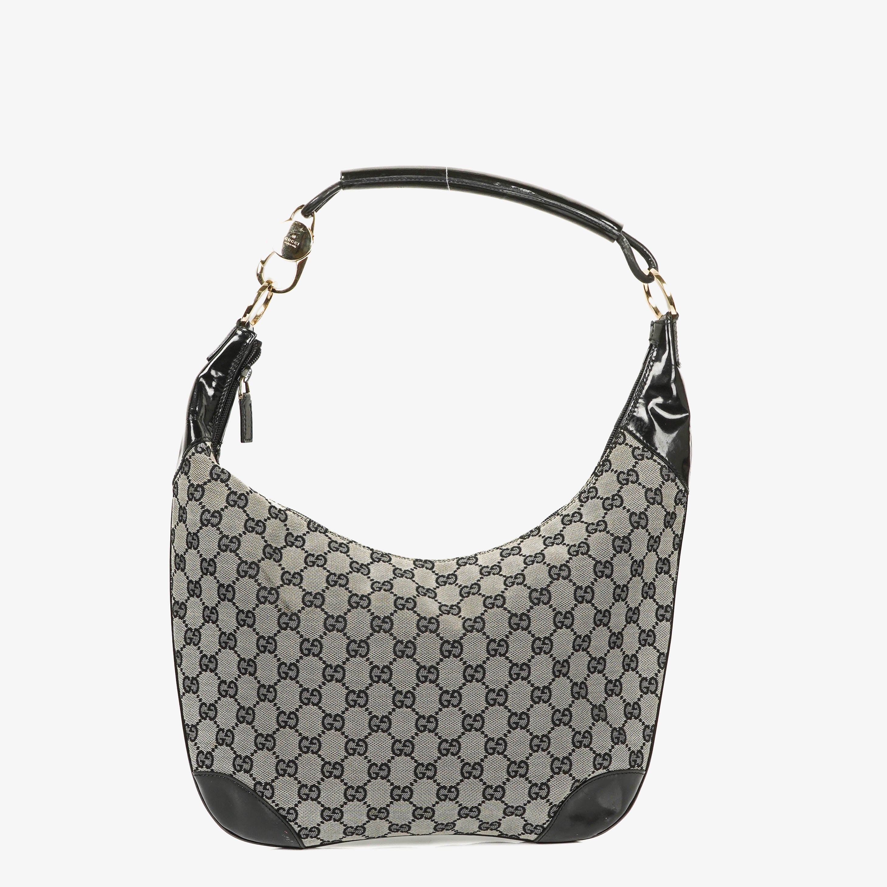 Gucci GG Canvas Handle Ring Hobo Bag