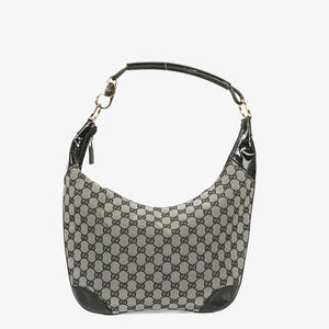 Gucci GG Canvas Handle Ring Hobo Bag