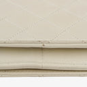 Chanel Mini Classic White Quilted Lambskin Full Flap Wallet On Chain WOC With 24K Gold-Plated Hardware