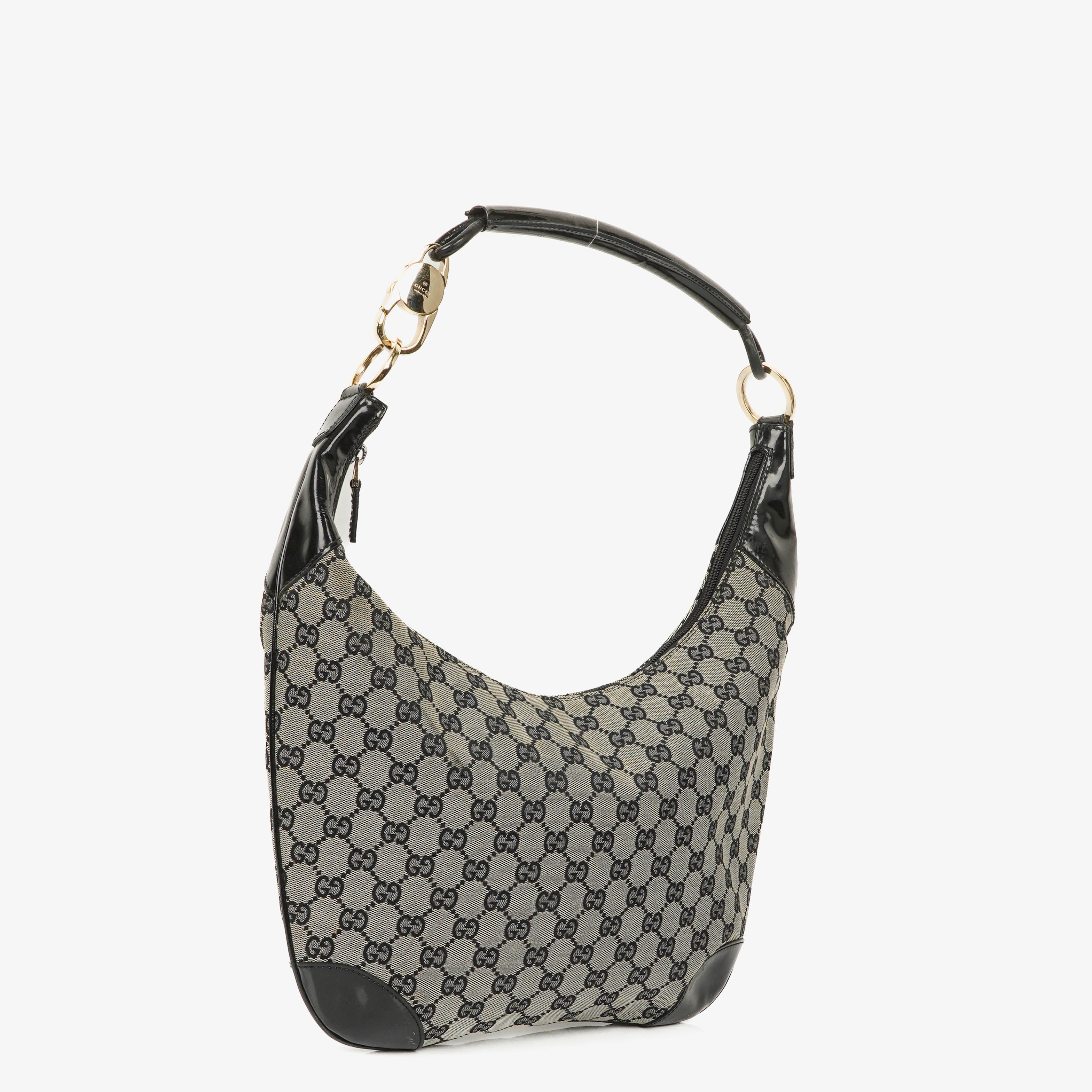 Gucci GG Canvas Handle Ring Hobo Bag