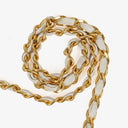Chanel Mini Classic White Quilted Lambskin Full Flap Wallet On Chain WOC With 24K Gold-Plated Hardware