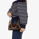 Coach Dark Brown/Maple Glossy Leather Juliet 25 Shoulder Bag