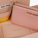 Miu Miu Madras Rosa N Leather Key Chain