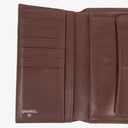 Chanel Quillted Lambskin Light Black Flap Wallet