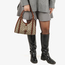 Gucci Jackie Bardot GG Supreme Shoulder Bag