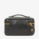 Chanel Black Caviar Leather Vanity Case