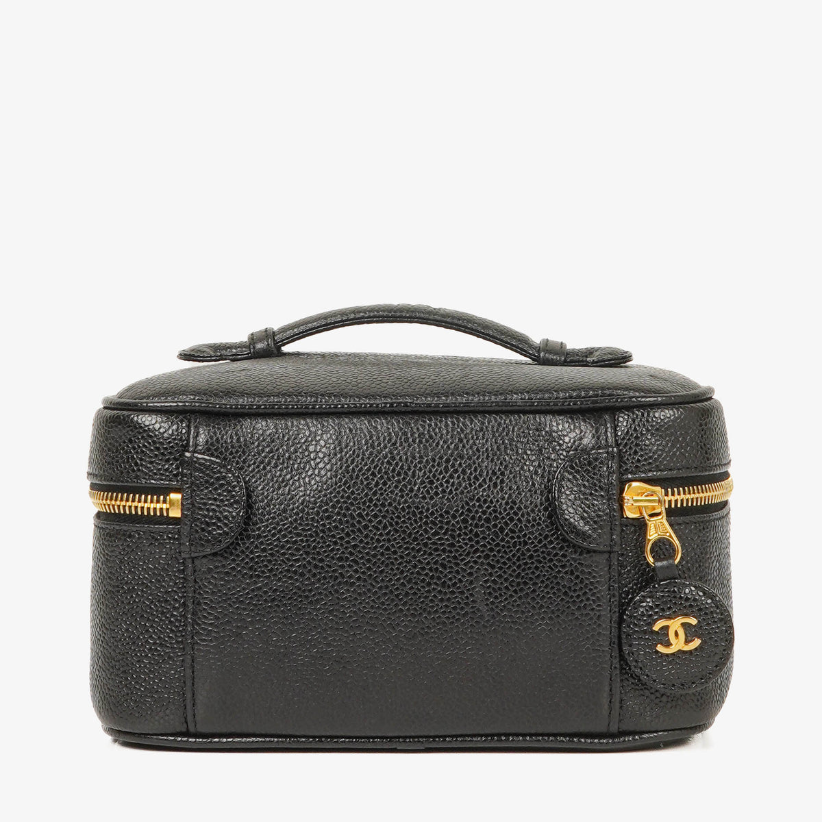Chanel Black Caviar Leather Vanity Case