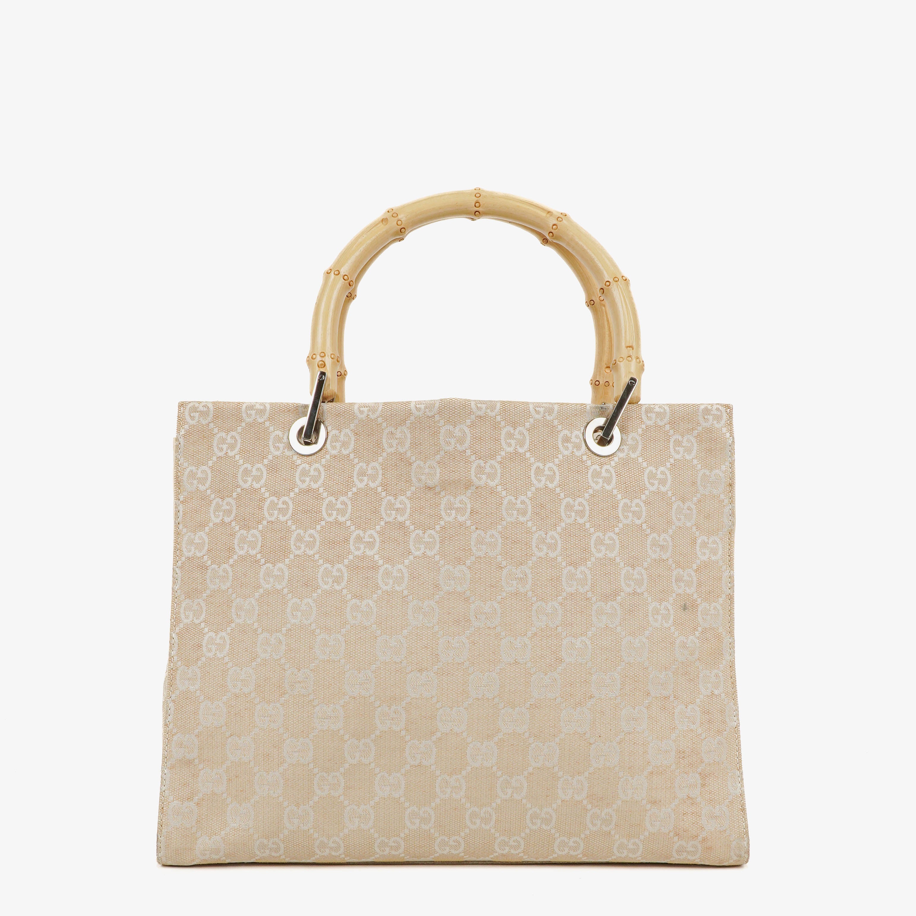 Gucci Bamboo Top Handle Beige Bag
