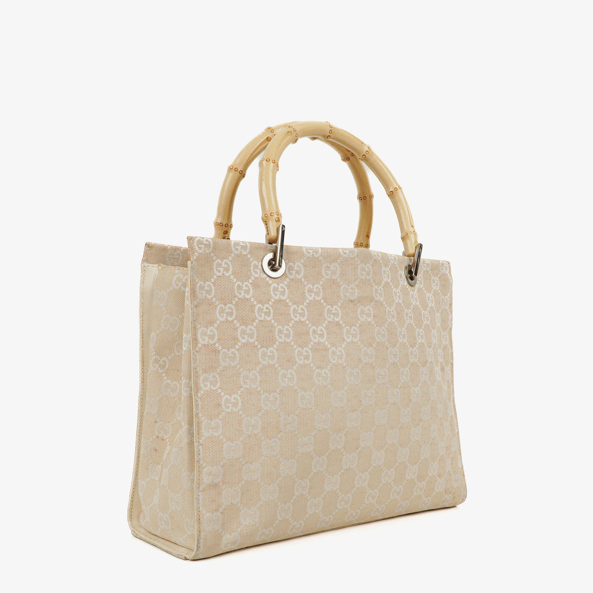 Gucci Bamboo Top Handle Beige Bag