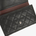 Chanel Quillted Lambskin Light Black Flap Wallet