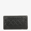 Chanel Quillted Lambskin Light Black Flap Wallet
