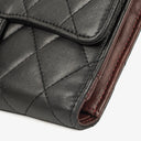 Chanel Quillted Lambskin Light Black Flap Wallet