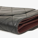 Chanel Quillted Lambskin Light Black Flap Wallet