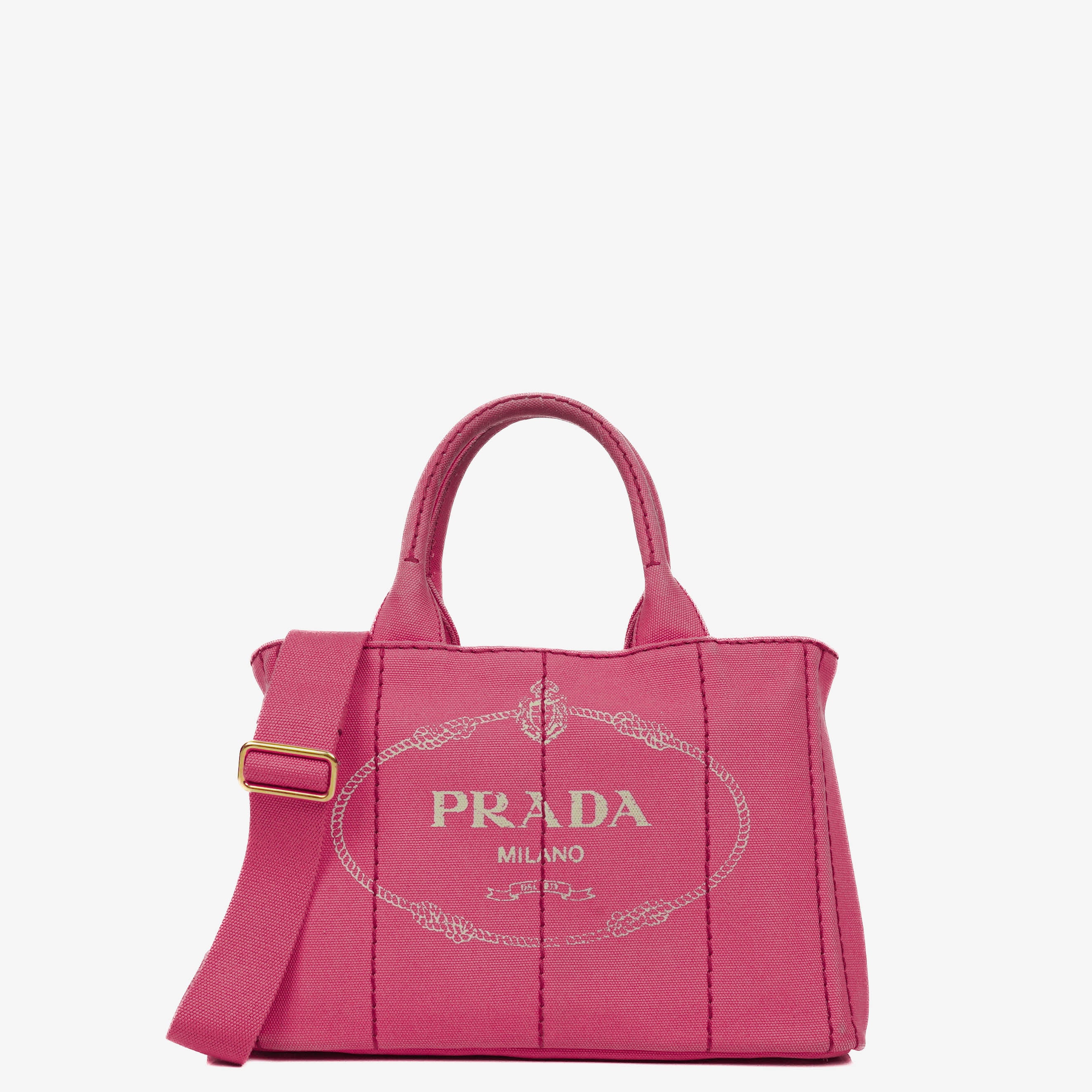 Prada Peonia Canapa Denim Logo Tote Tasche