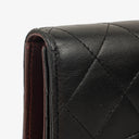 Chanel Quillted Lambskin Light Black Flap Wallet