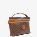 Celine Brown Triomphe Macadam Vanity Handbag