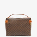 Celine Brown Triomphe Macadam Vanity Handbag