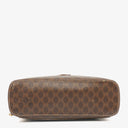 Celine Brown Triomphe Macadam Vanity Handbag