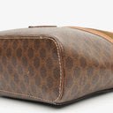 Celine Brown Triomphe Macadam Vanity Handbag